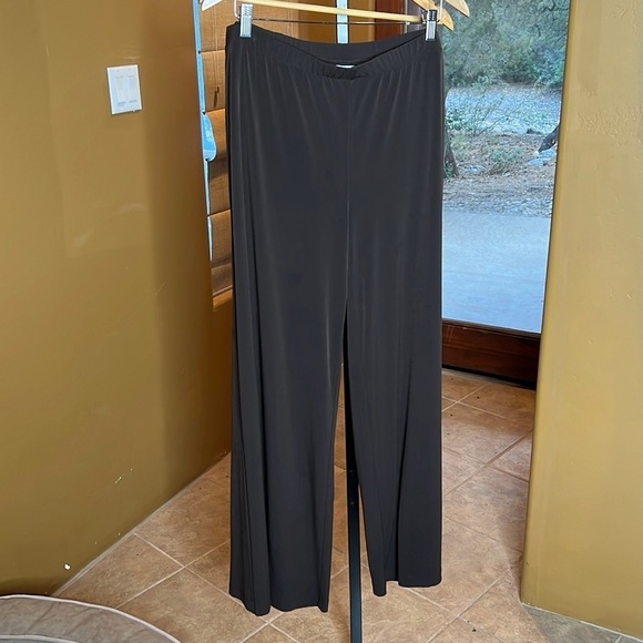 Chicos Womens Brown Pull On Wide Leg Flowy Stretch Pants Size 12 (Chico’s Sz 2) - Picture 1 of 6
